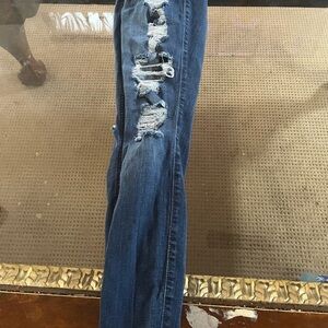 Hollister Curvy Mid-Rise Super Skinny Jeans - Dark Blue
